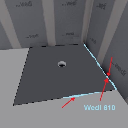 Kit d'étanchéité pour receveurs finis Wedi